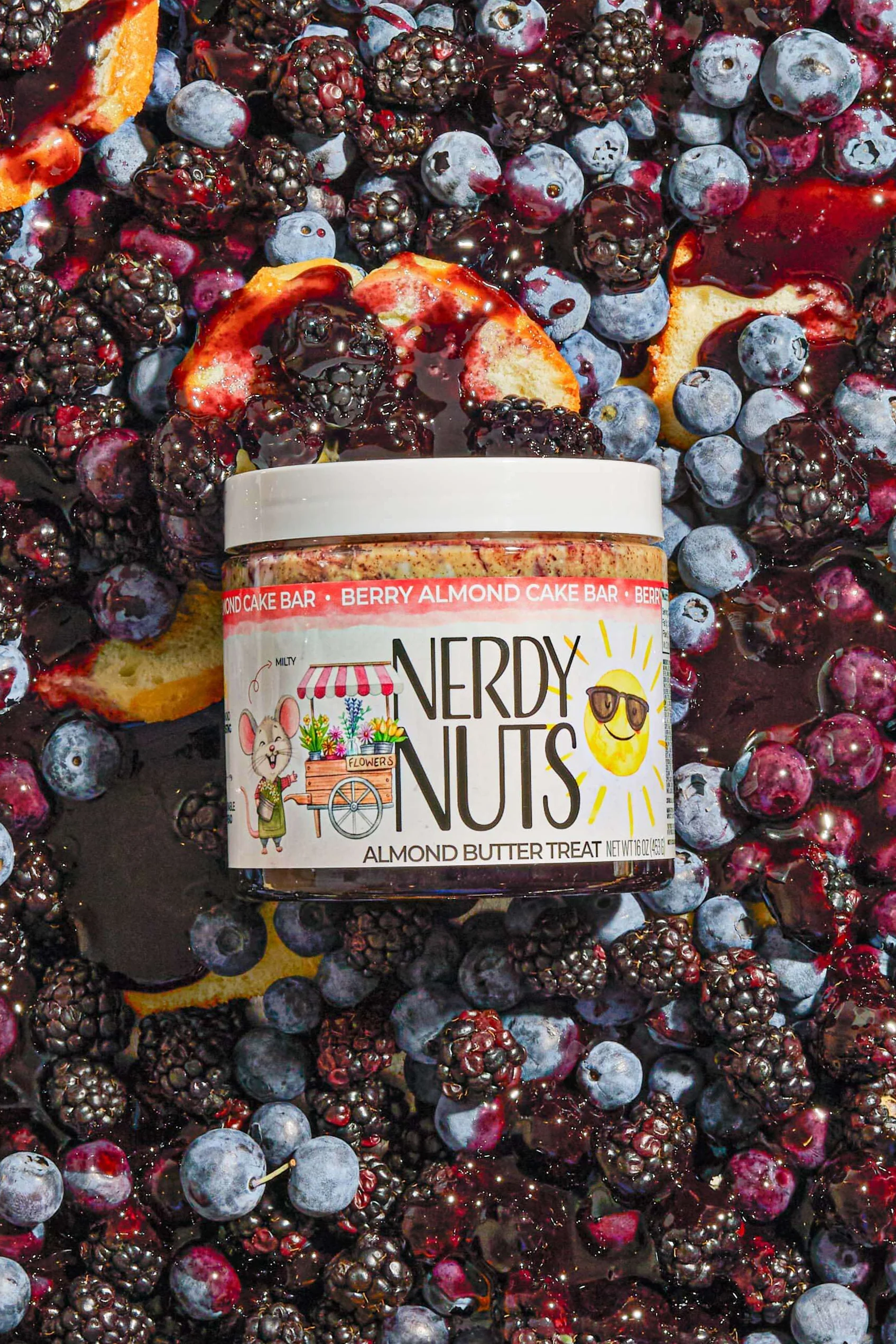 Berry Almond Cake Bar Almond Butter Treat