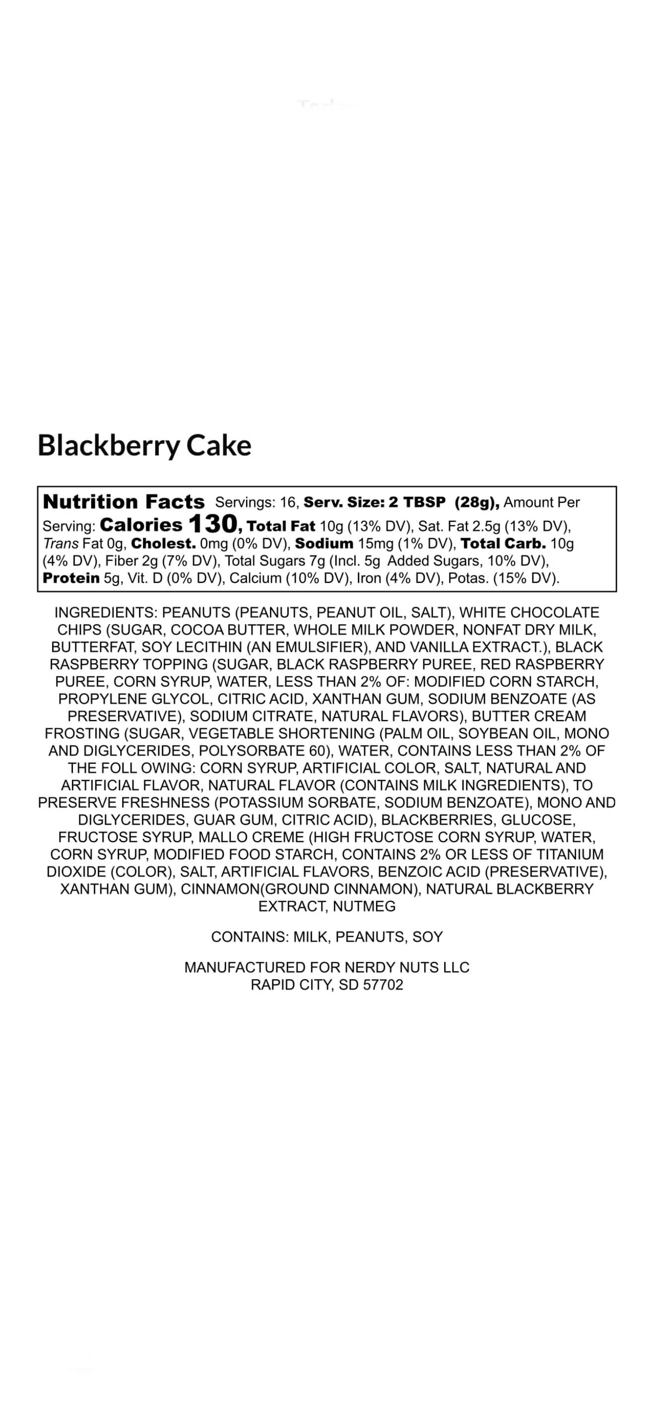 Blackberry Cake Peanut Butter Treat - Image 3