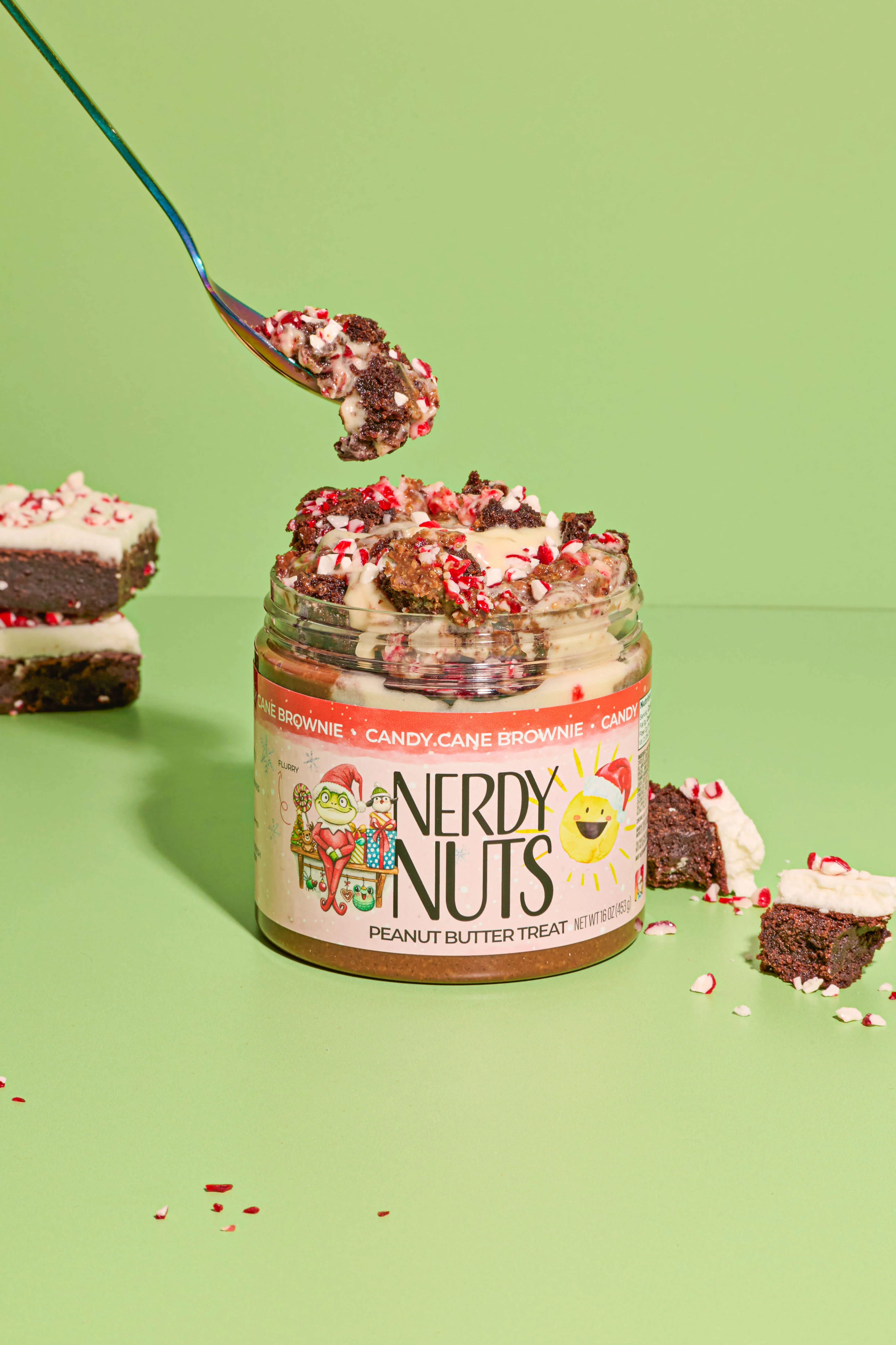 Candy Cane Brownie Peanut Butter Treat - Image 2