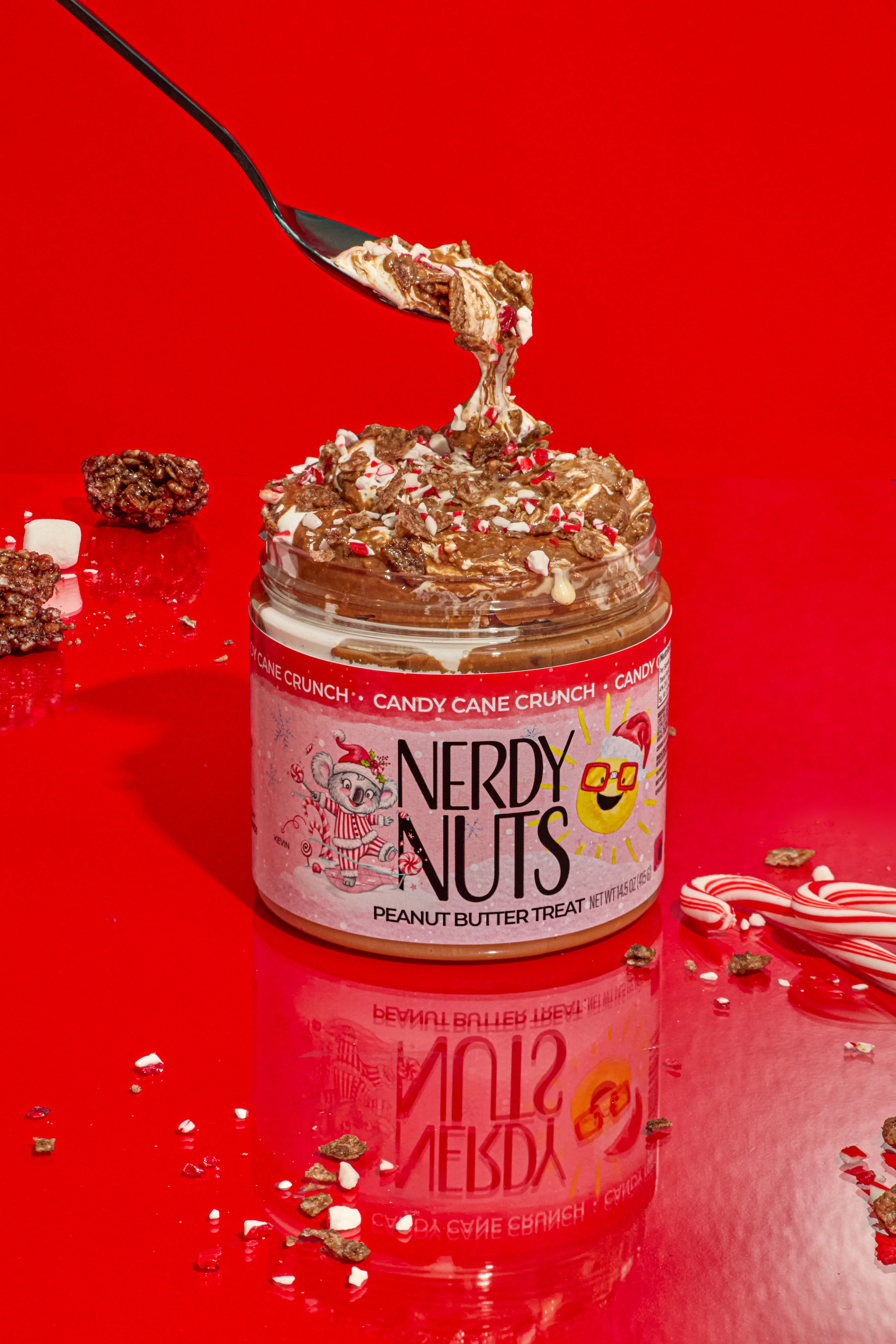 Candy Cane Crunch Peanut Butter Treat