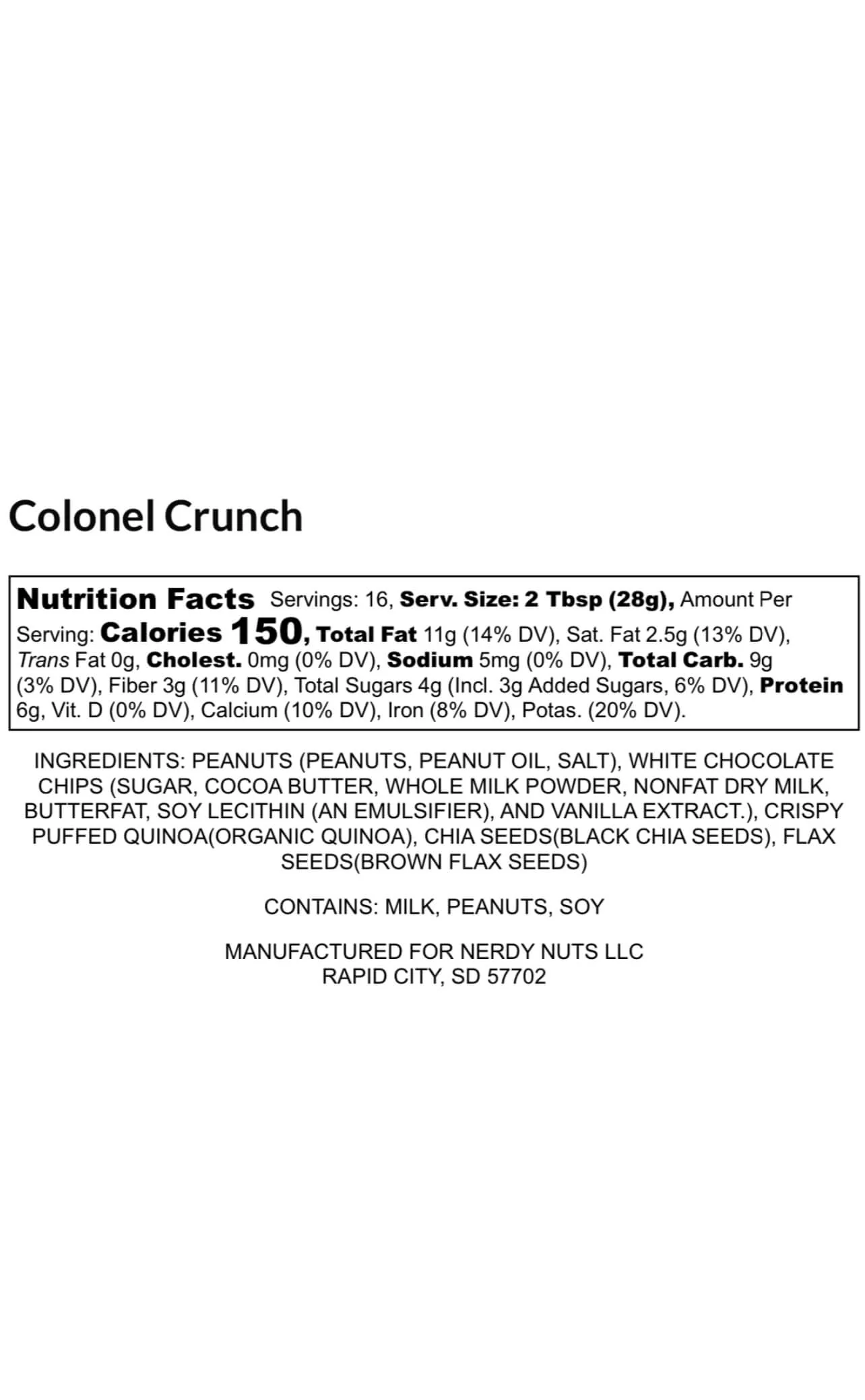 Colonel Crunch Peanut Butter Treat - Image 3