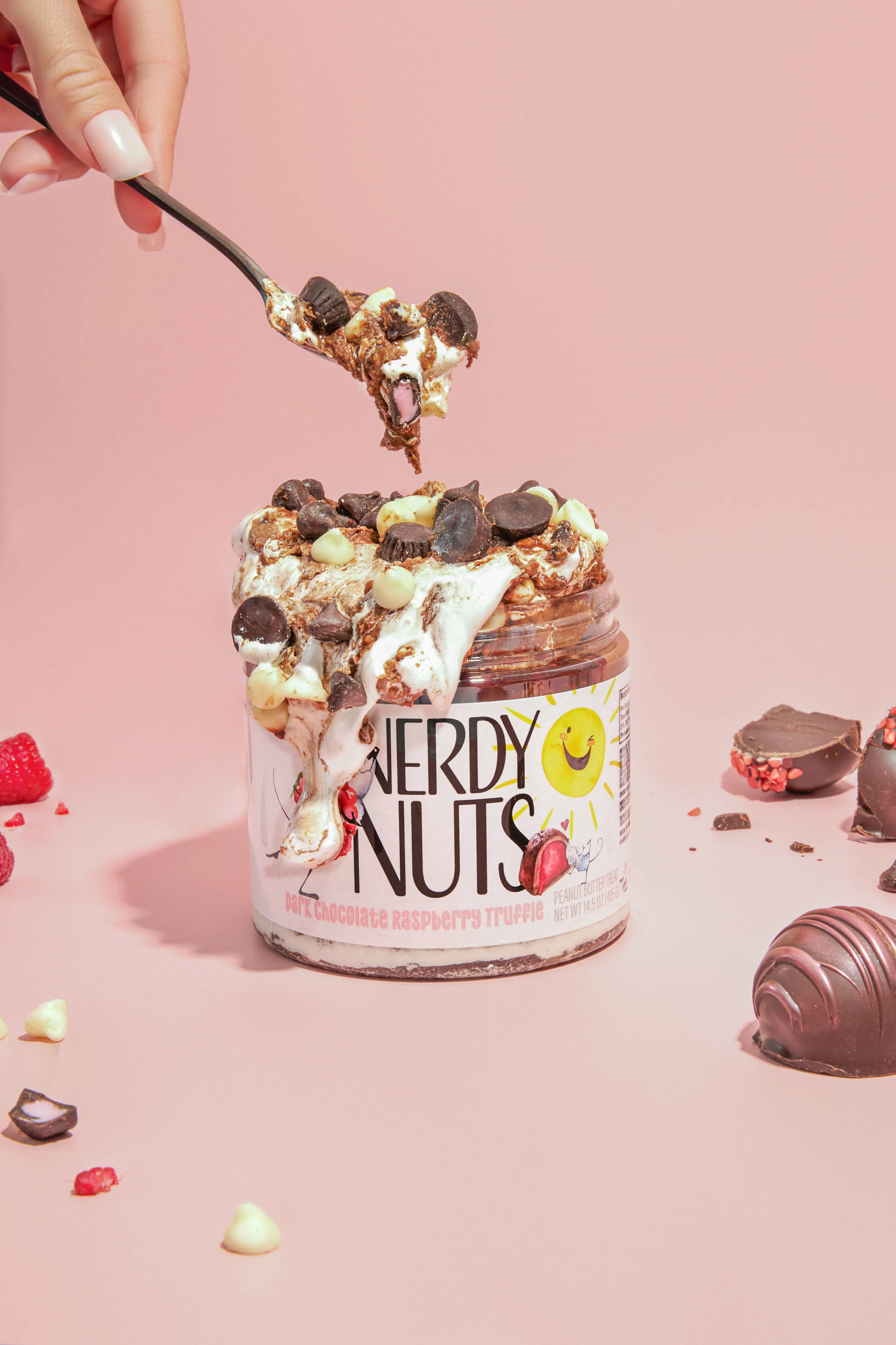 Dark Chocolate Raspberry Truffle Peanut Butter Treat - Image 2