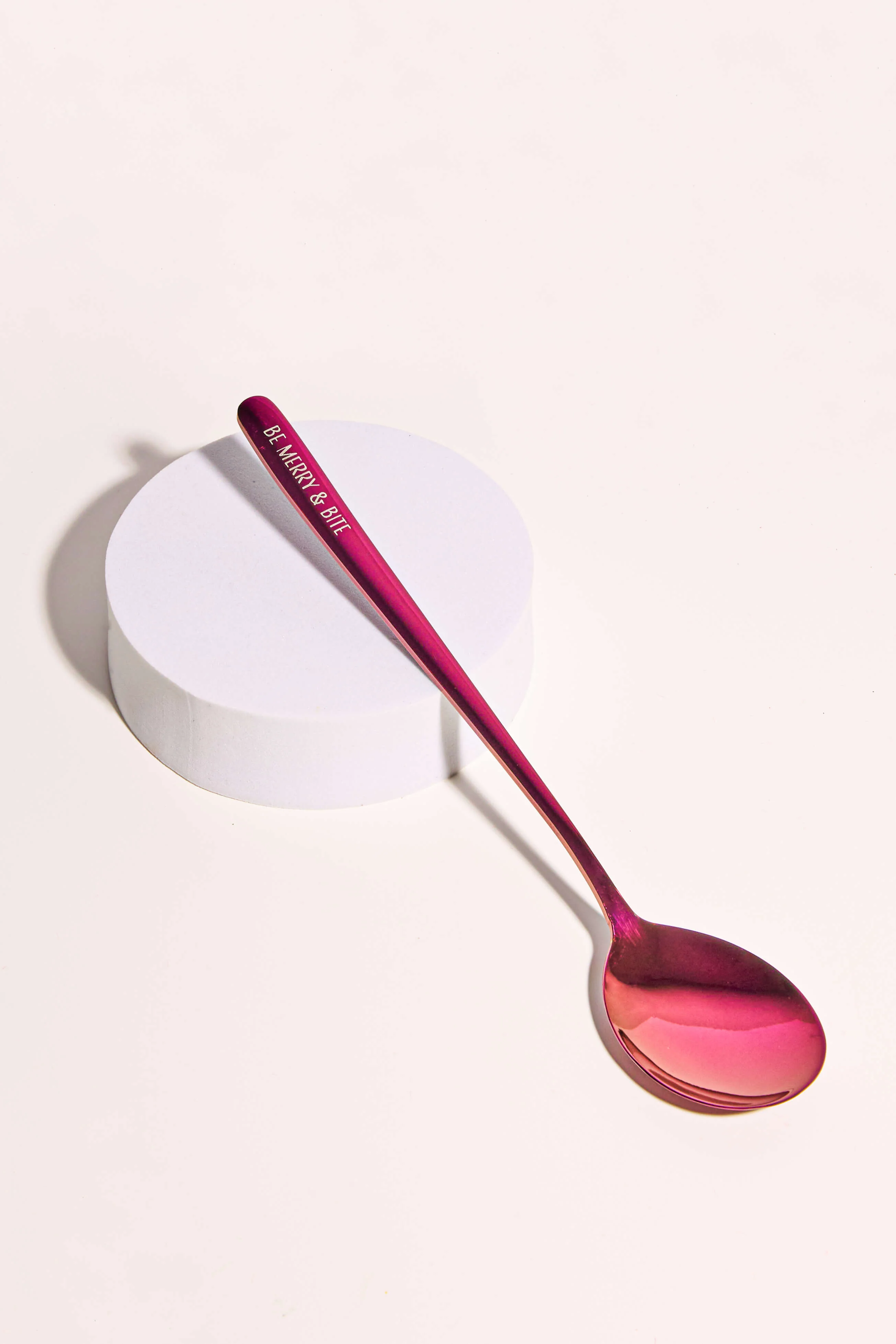 "Merry & Bite" Magenta Peanut Butter Spoon
