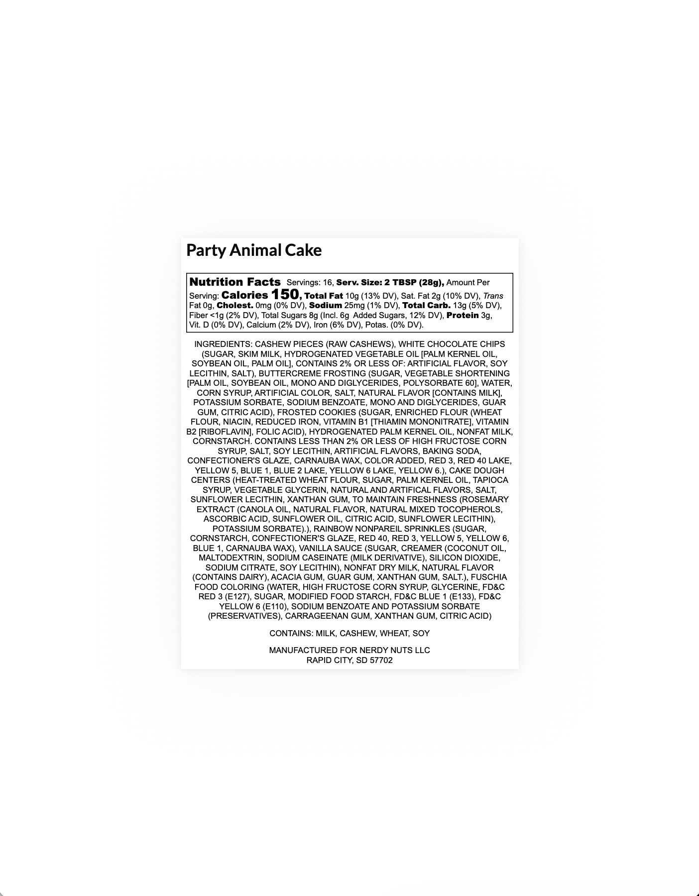 Party Animal Cake Cashew Butter Treat - Image 4