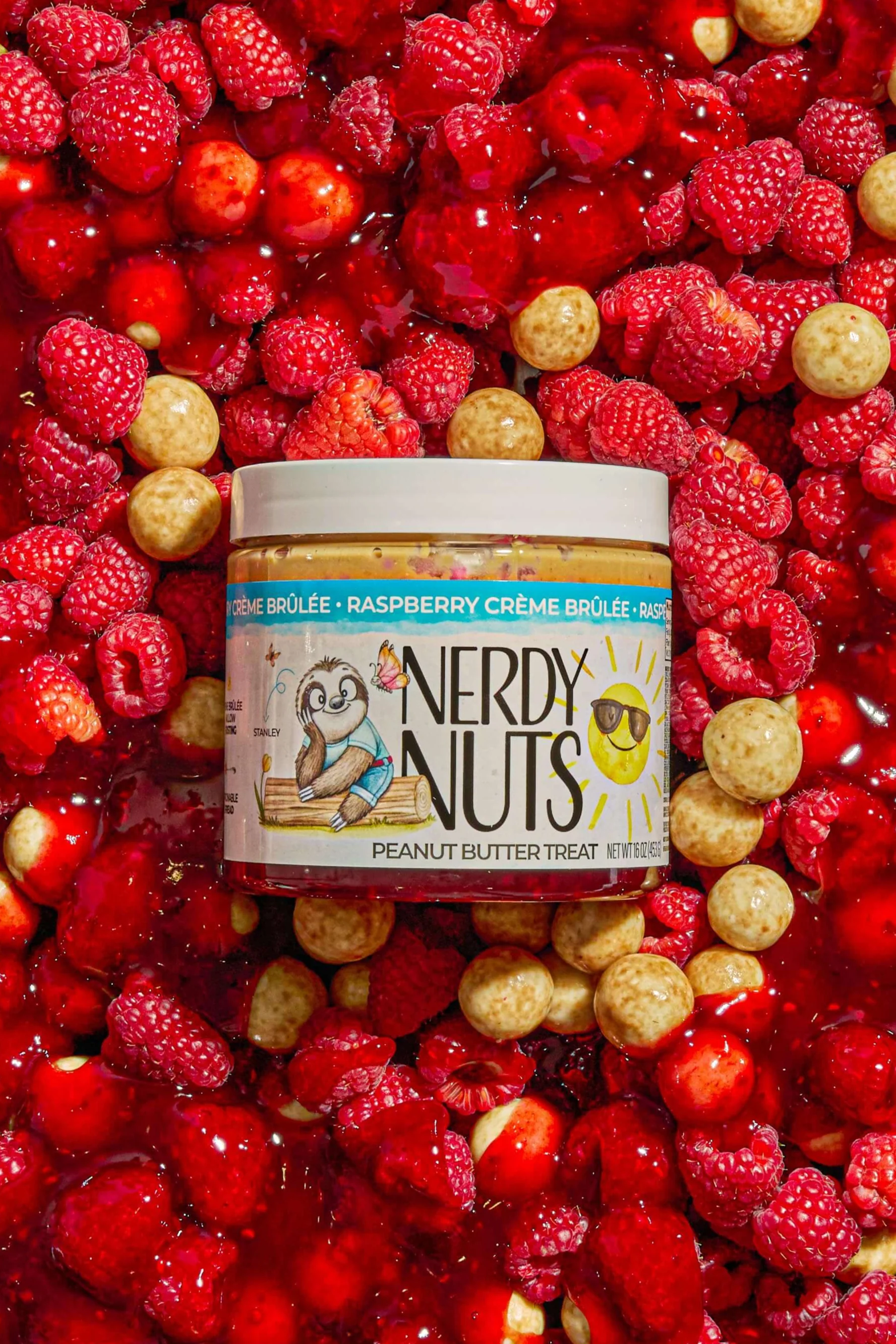 Raspberry Creme Brulee Peanut Butter Treat