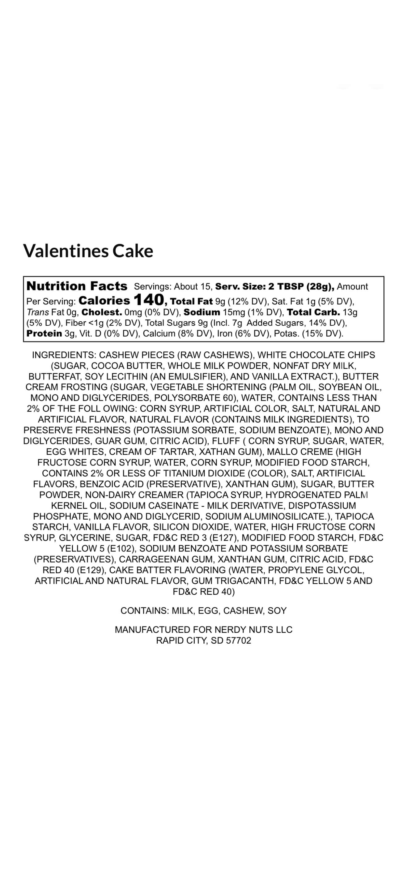 Valentine Cake Cashew Butter Treat - Image 3