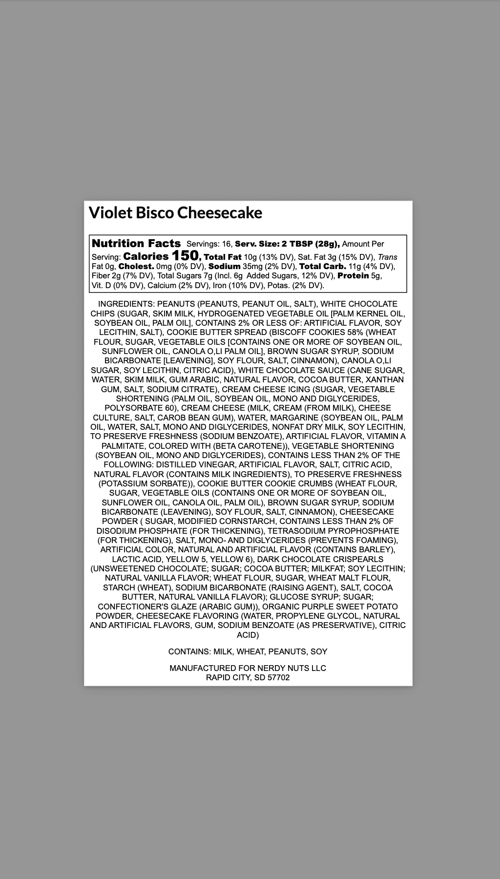 Violet Bisco Cheesecake Peanut Butter Treat - Image 4